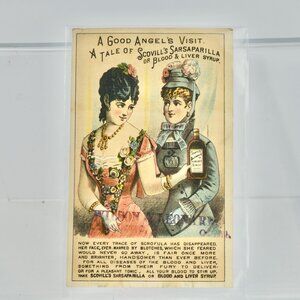 Scovill's Blood Liver Syrup Folding Victorian Trading Card Trade